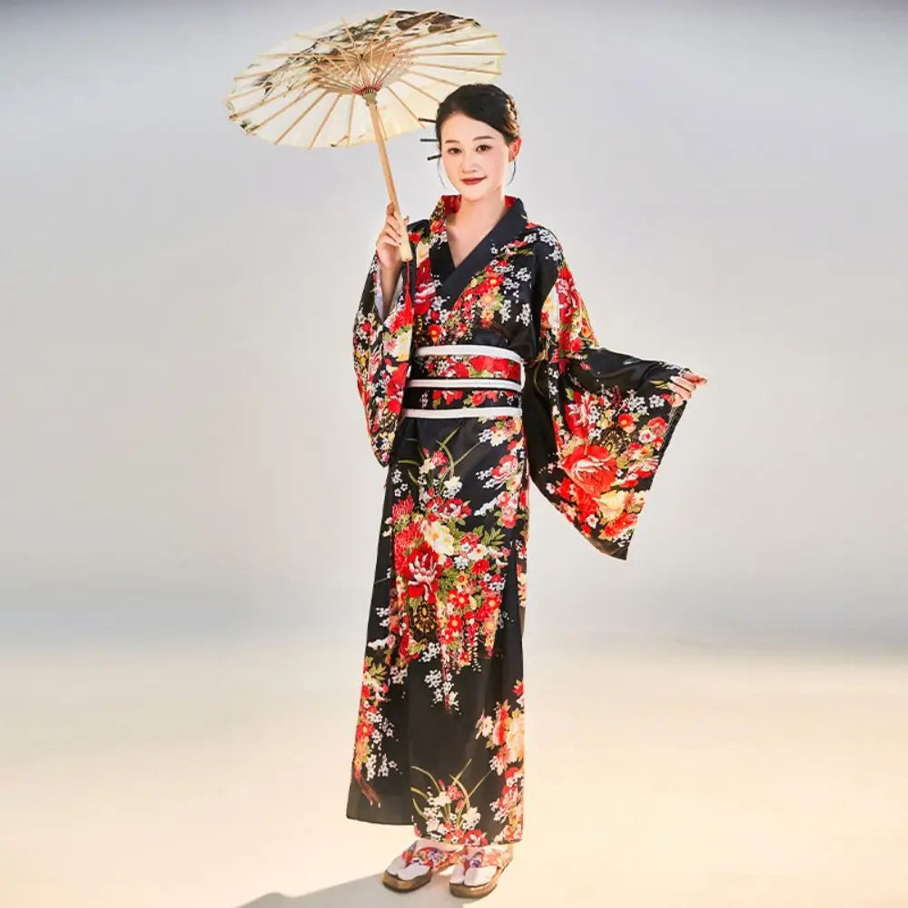 Kimono traditionnel Japonais coton/polyester Femme