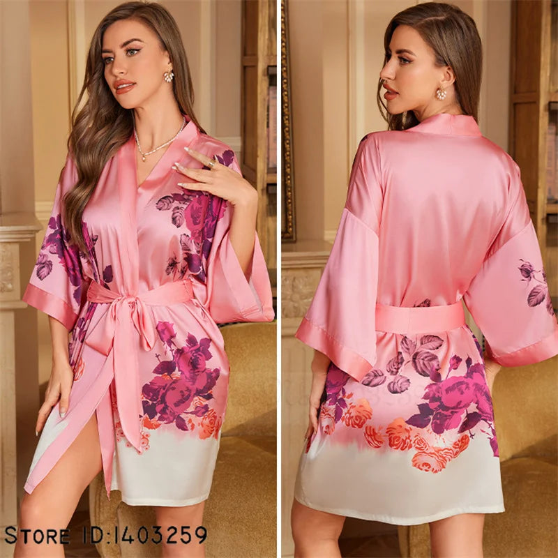 Peignoir grande taille unique Satin Polyester Femme