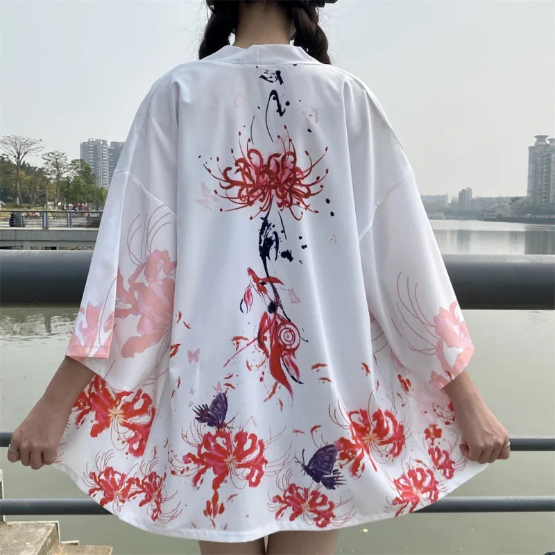 Veste Japonaise Black or White Polyester