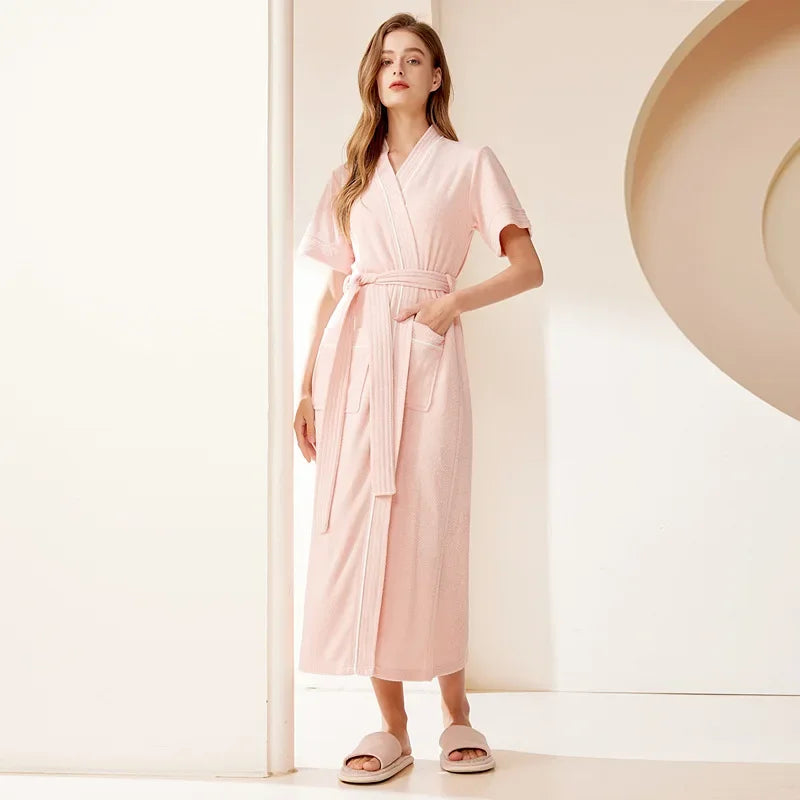 Peignoir de bain été homme et femme polyester élasthanne