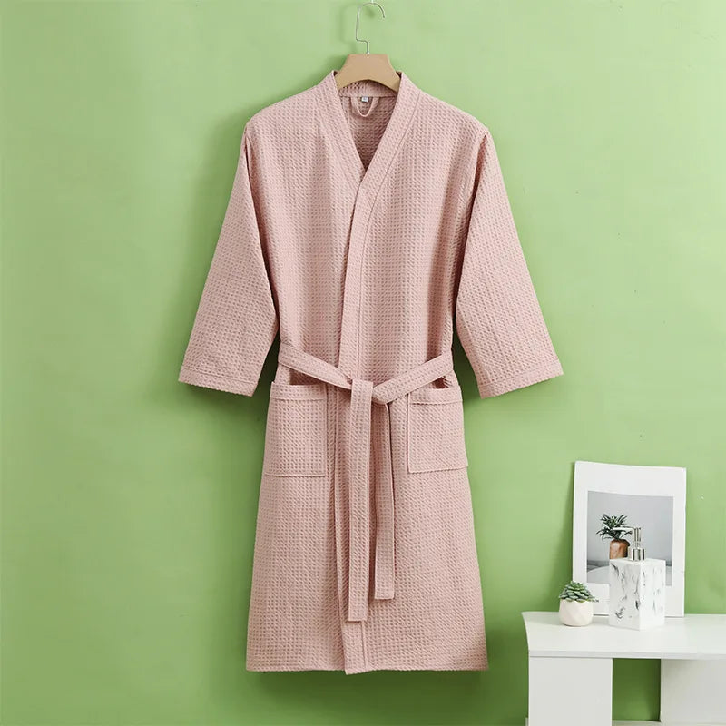 Peignoir de bain coton gaufré Homme et Femme