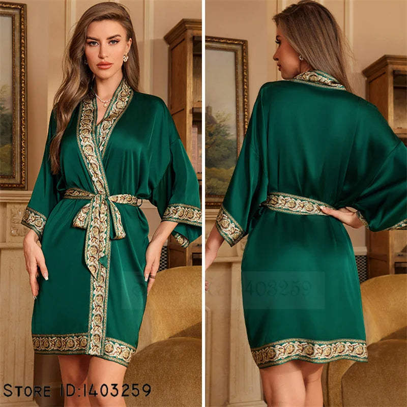 Peignoir grande taille unique Satin Polyester Femme