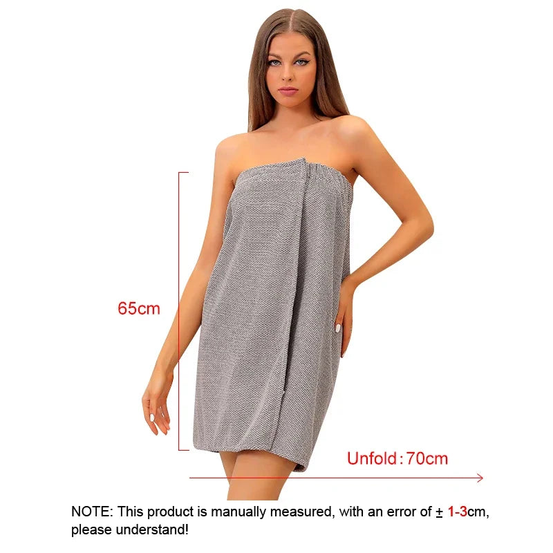 Serviette de Bain Peignoir et turban Polyester Femme