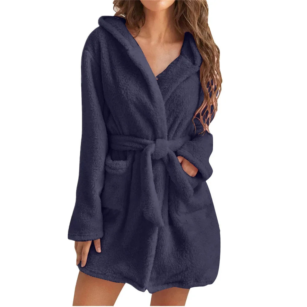 Peignoir de Bain Court Coton Femme