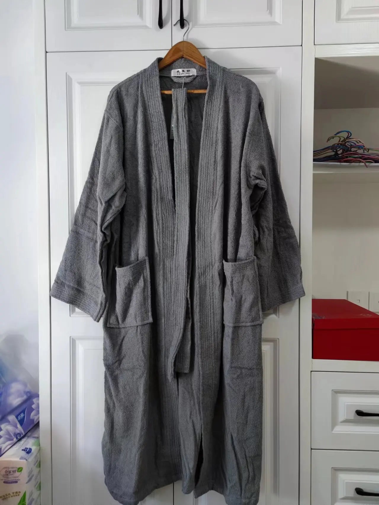 Peignoir coton éponge ou gaufré unisexe