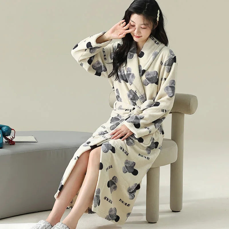 Peignoir flanelle polyester femme