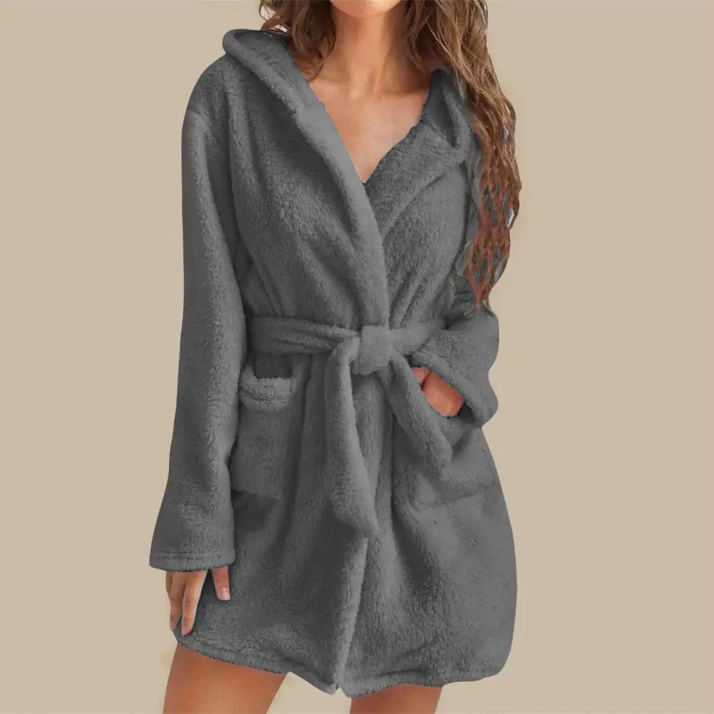 Peignoir court Flanelle Femme