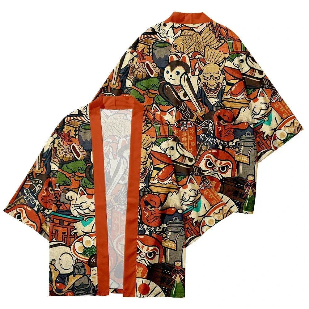 Veste Japonaise Design Tradition Polyester