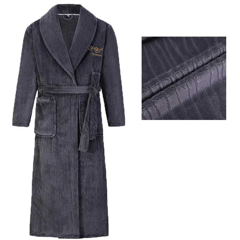 Peignoir long en flanelle pour Homme