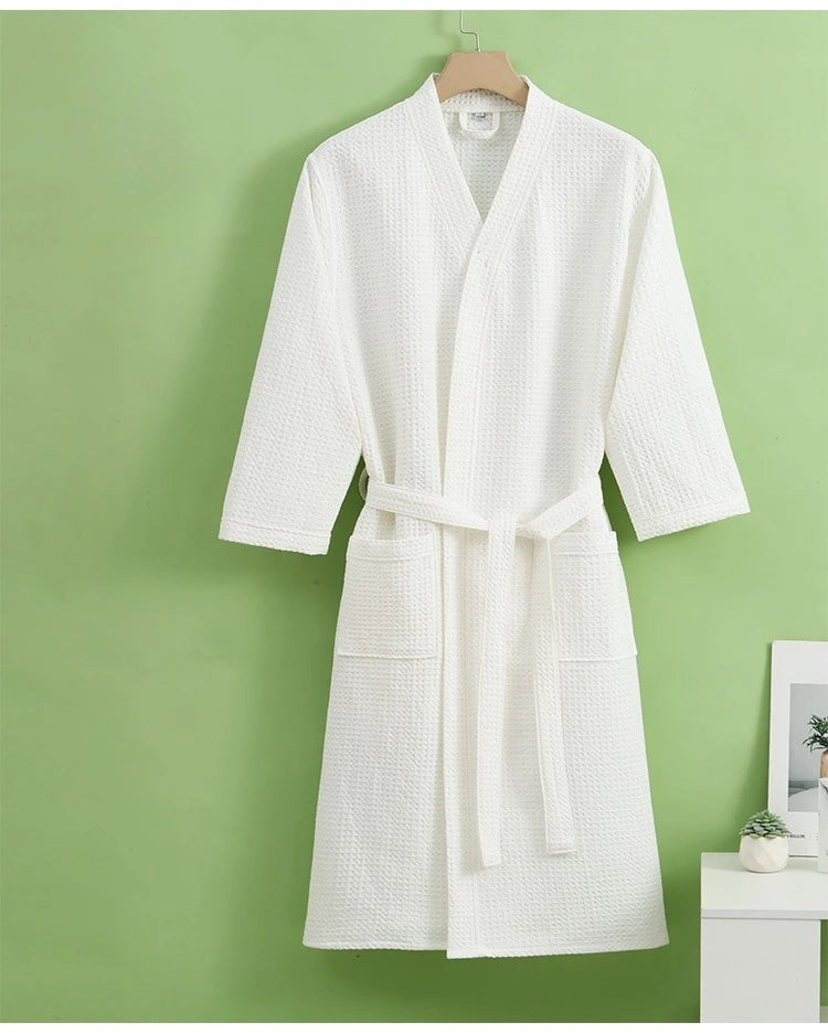 Peignoir de bain coton gaufré Homme et Femme