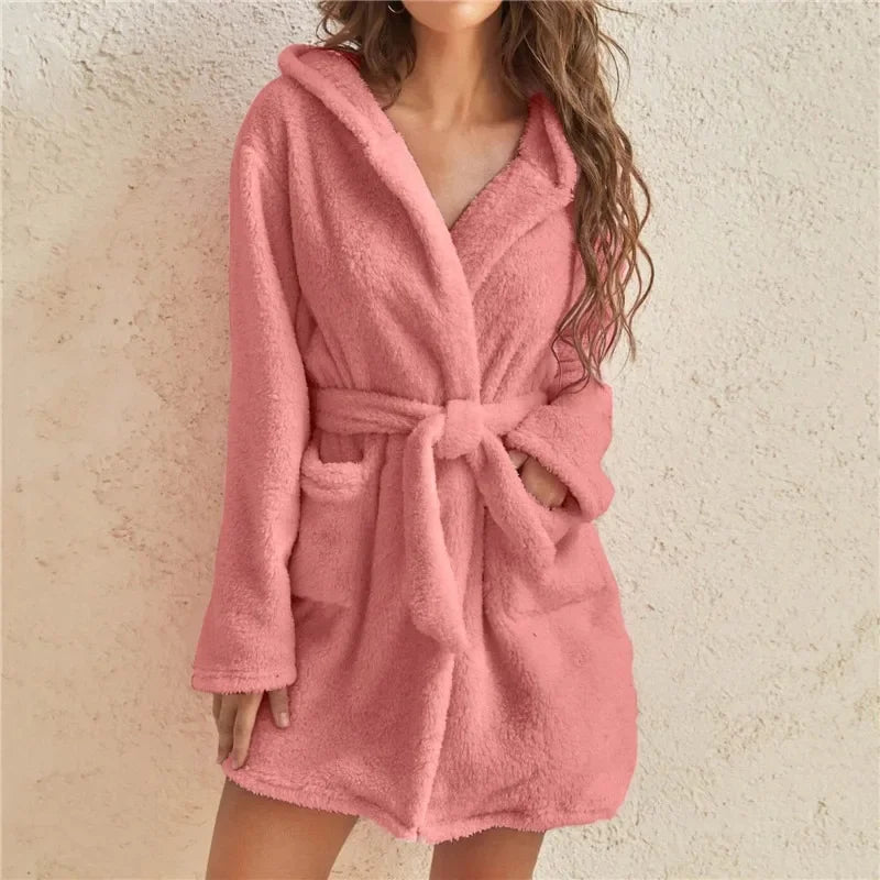 Peignoir de Bain Court Coton Femme