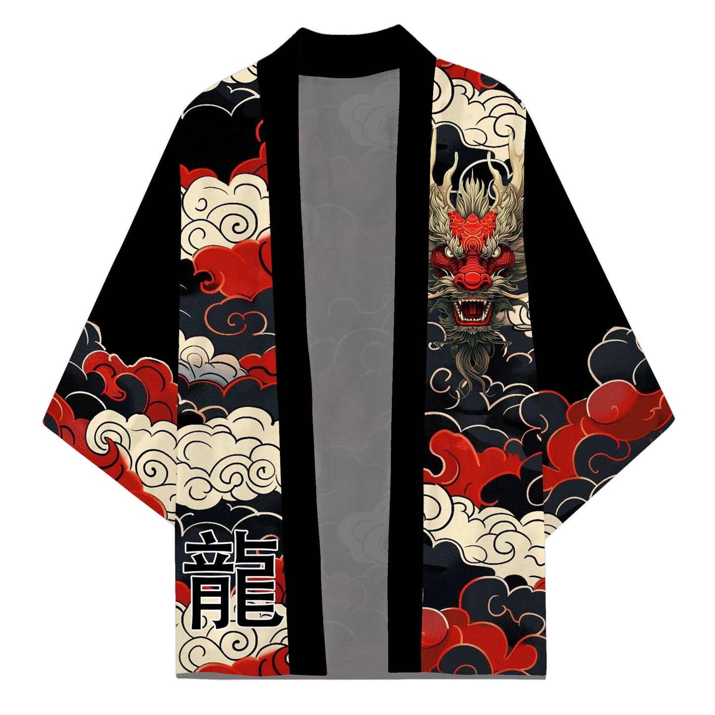 Veste Japonaise Dragon Polyester