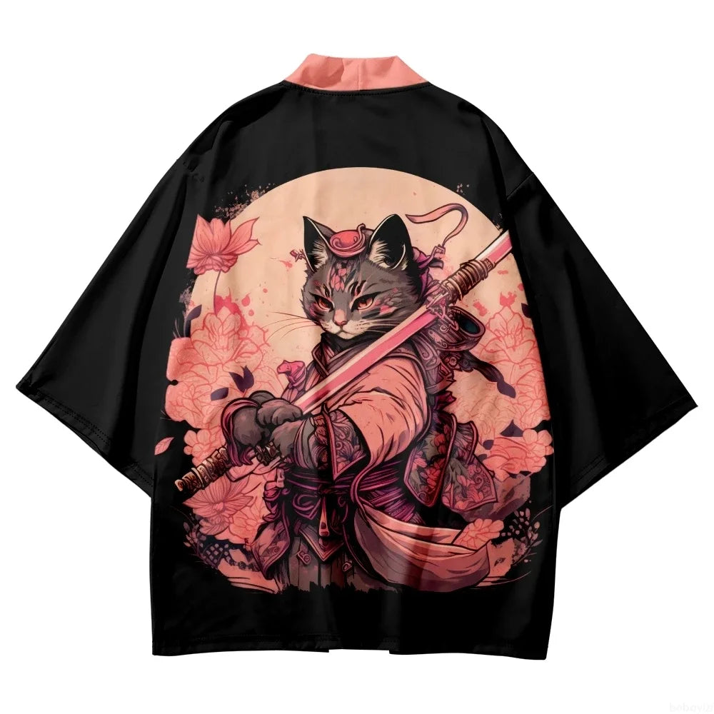Veste Japonaise Neko Polyester