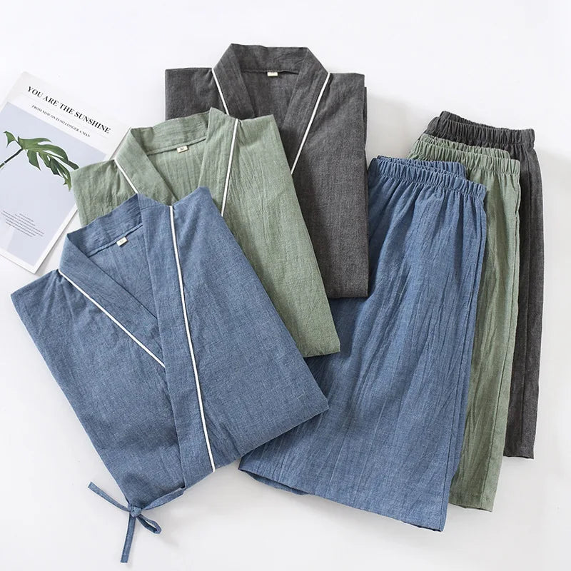 Veste + short japonais Coton/Lin