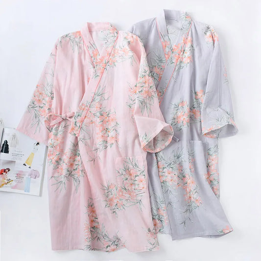 Yukata Japonais Coton Femme