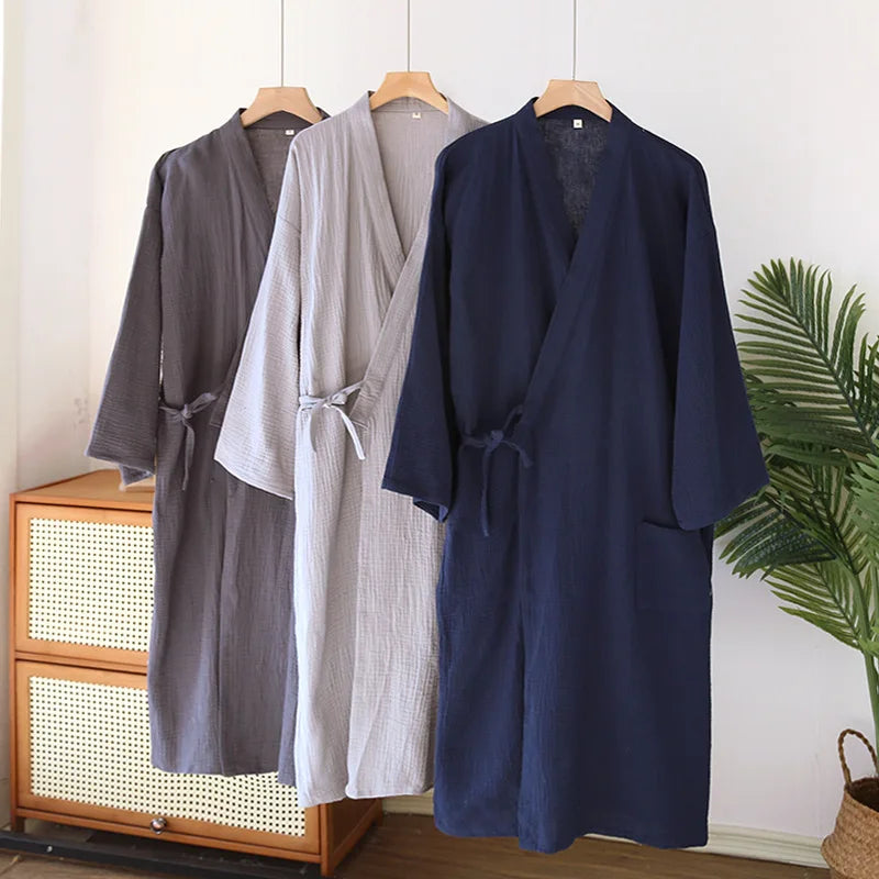 Yukata Japonais Coton Unisexe