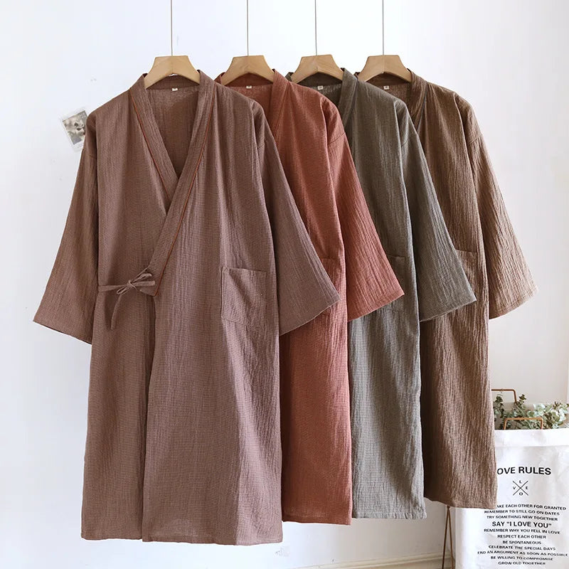 Yukata Japonais Coton Unisexe