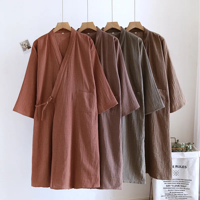 Yukata Japonais Coton Unisexe