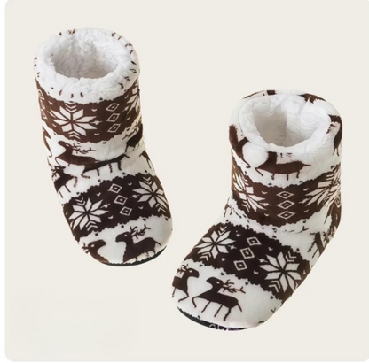Chausson Renne de Noël Coton/PVC
