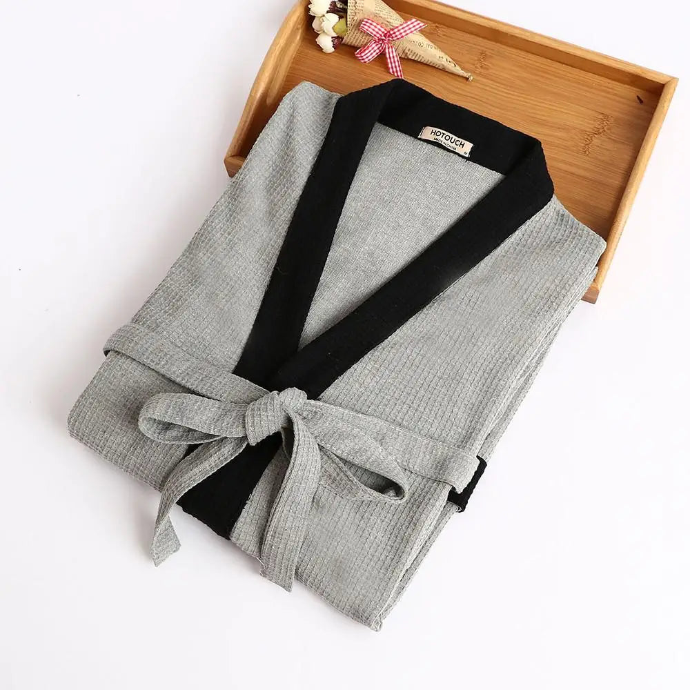 Peignoir Coton/Polyester Gaufré Printemps/Été Homme et Femme