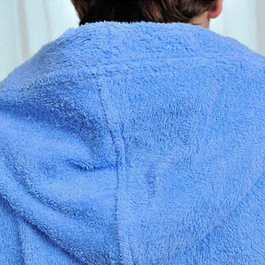 Peignoir de Bain Coton Éponge Capuche Unisexe
