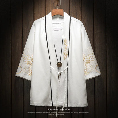 Haori Japonais Polyester/Lin