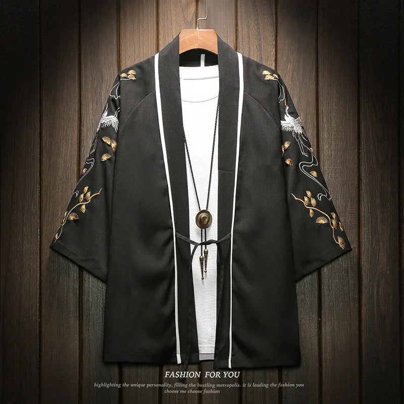 Haori Japonais Grue Japonaise