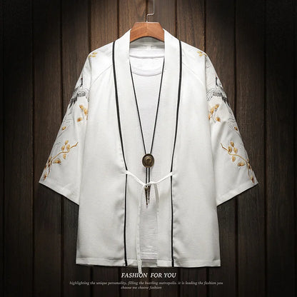 Haori Japonais Polyester/Lin