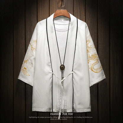 Haori Japonais Polyester/Lin