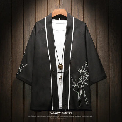 Haori Japonais Polyester/Lin