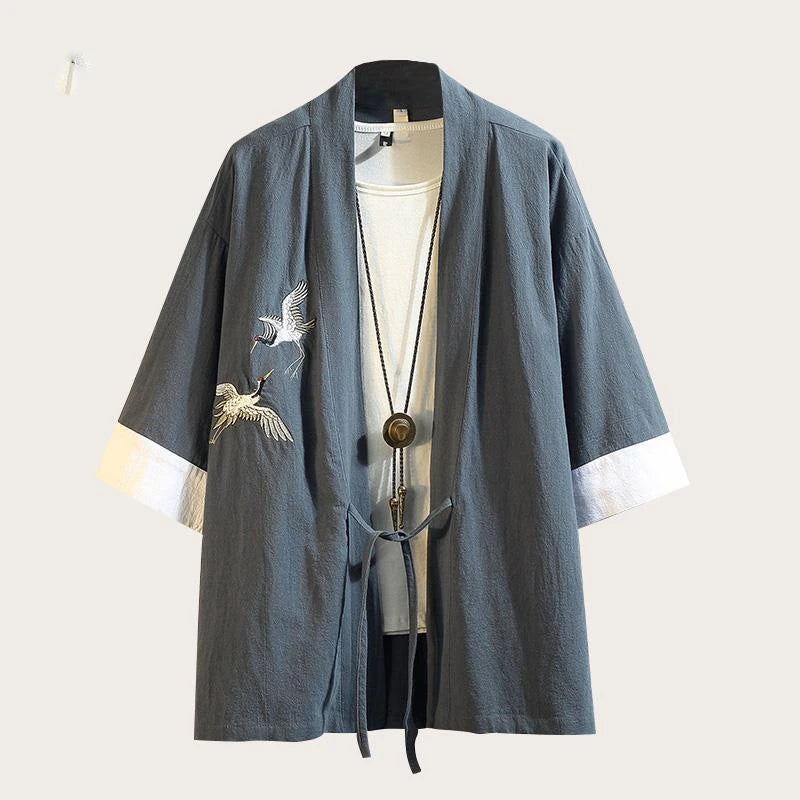 Haori Japonais Grue