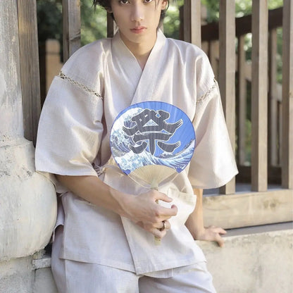 Kimono Japonais Homme 2 pièces Uni