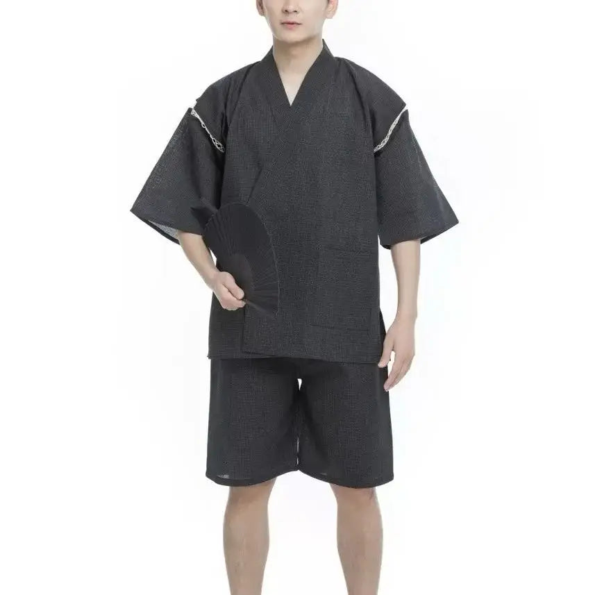 Kimono Japonais Homme 2 pièces Uni