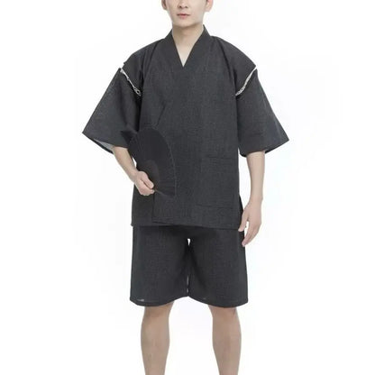 Kimono Japonais Homme 2 pièces Uni