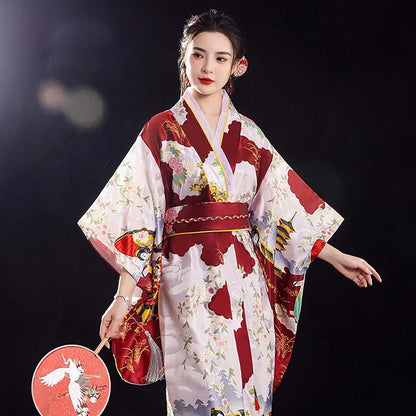 Kimono Japonais Femme élégant Polyester