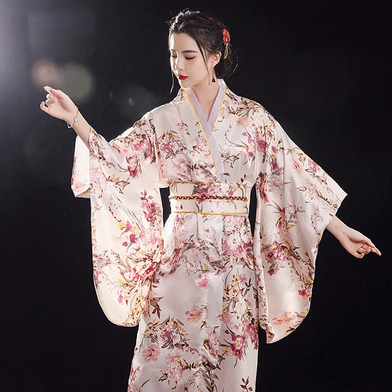 Kimono Japonais Femme élégant Polyester