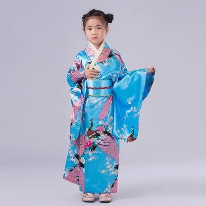 Kimono Japonais Satin Polyester petite Fille