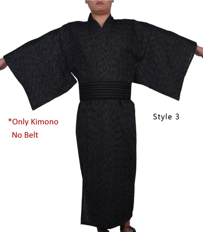 Kimono Japonais coton sans ceinture Homme