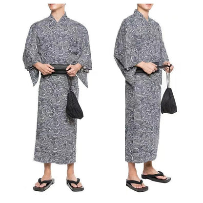 Kimono Japonais coton sans ceinture Homme