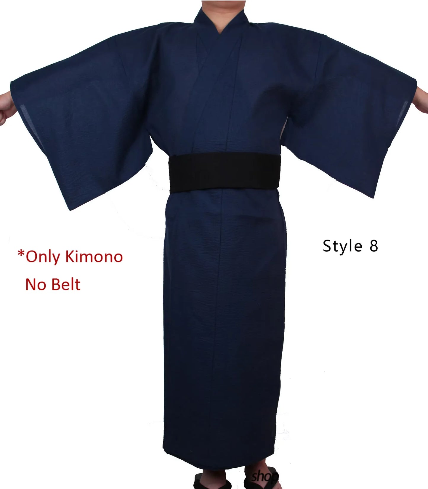 Kimono Japonais coton sans ceinture Homme
