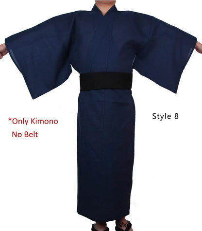 Kimono Japonais coton sans ceinture Homme