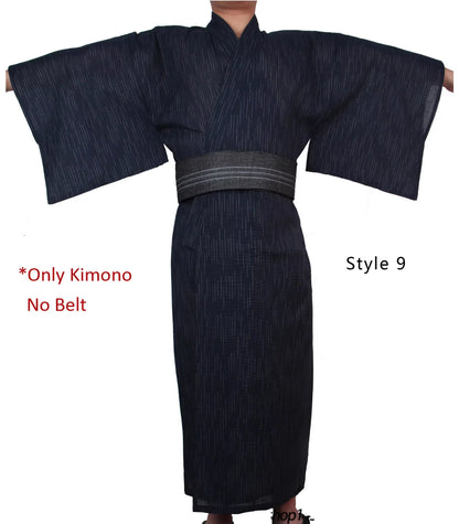 Kimono Japonais coton sans ceinture Homme