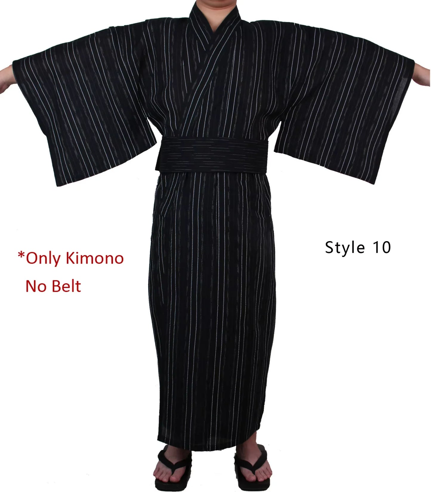 Kimono Japonais coton sans ceinture Homme