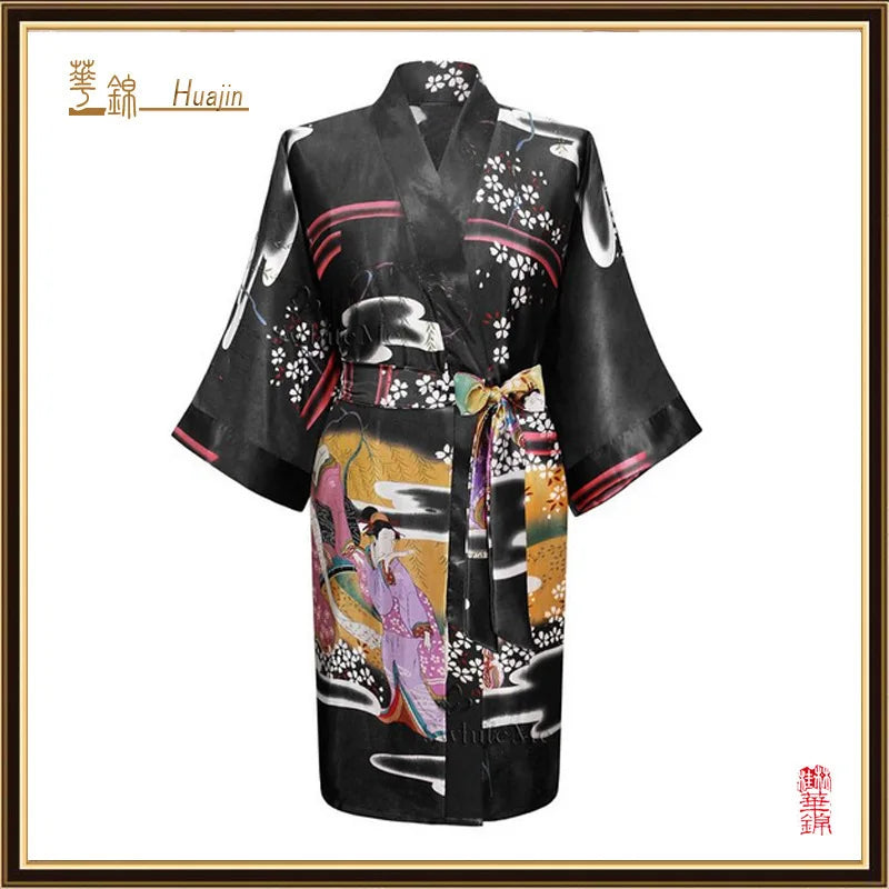 Kimono Satin Rayon Femme