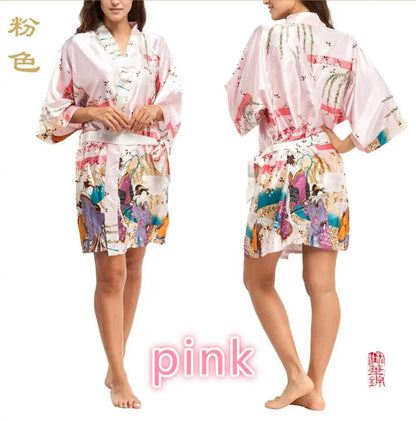 Kimono Satin Rayon Femme