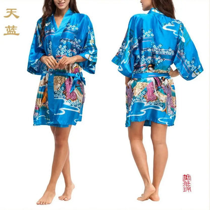Kimono Satin Rayon Femme