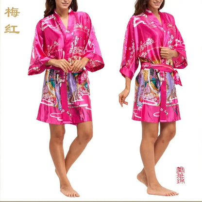 Kimono Satin Rayon Femme