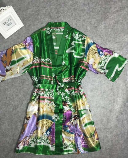 Kimono Satin Rayon Femme