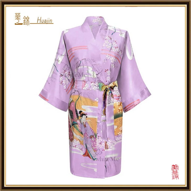 Kimono Satin Rayon Femme