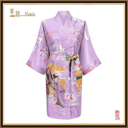 Kimono Satin Rayon Femme